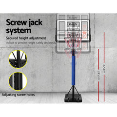 Basketball Hoop Height Adjustable Kid Adult Stand System