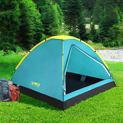 Pop Up Camping Tent Canvas Hiking Beach Sun Shade Camp 3 Person Dome