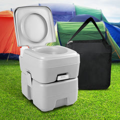 20L Outdoor Portable Toilet Camping Potty Caravan Travel Boating wtih Carry Bag