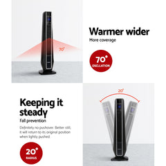 Portable Electric Ceramic Tower Fan Heater