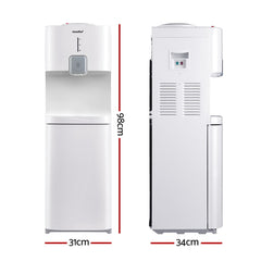 Water Dispenser 20L  Cooler Hot Cold Taps Purifier Stand 20L Cabinet White