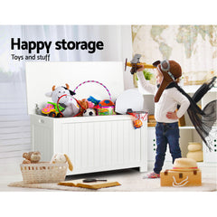 Kids Wooden Toy Chest Storage Organiser