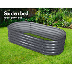 Galvanised Raised Garden Bed Steel Instant Planter 160X80X42CM