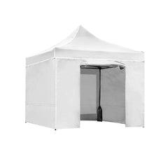 Gazebo Pop Up Marquee 3x3 Folding Wedding Tent Gazebos Shade White
