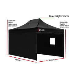 Gazebo Pop Up Marquee 3x4.5 Outdoor Tent Folding Wedding Gazebos