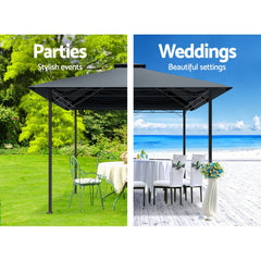 Gazebo 3x3 Party Marquee Outdoor Wedding Party Tent Iron Art Canopy