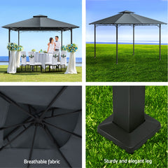 Gazebo 3x3 Party Marquee Outdoor Wedding Party Tent Iron Art Canopy