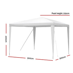Gazebo Outdoor Marquee Party Tent Event Canopy Camping 3x3 White Weeding Party