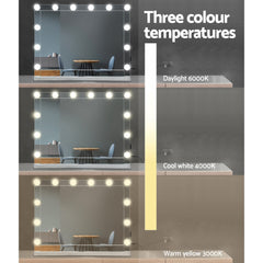 Hollywood Makeup Mirror With Light 12 LED Bulbs Vanity Lighted Silver