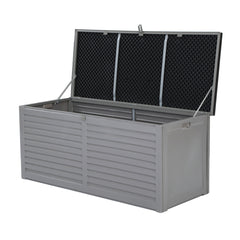 490 L Outdoor Storage Box Bench Seat Indoor Garden Toy Tool Sheds Chest