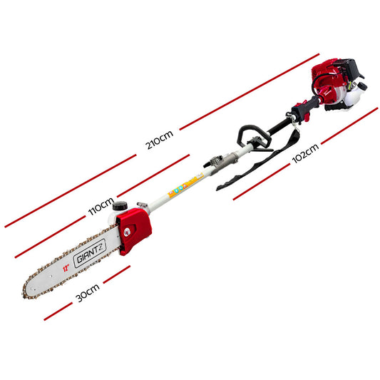 65CC Petrol Pole Chainsaw Hedge Trimmer Long Reach Pruner Chain Saw 1 Yr Warranty