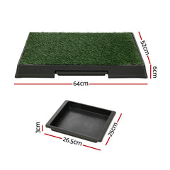 Pet Training Pad Dog Potty Toilet Large Loo Portable With Tray Grass Mat