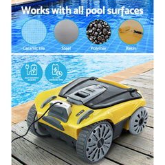 Swimming Pool Cleaner Robot Cleaner Cordless Floor Automatic Vacuum + 2 YR  Warranty