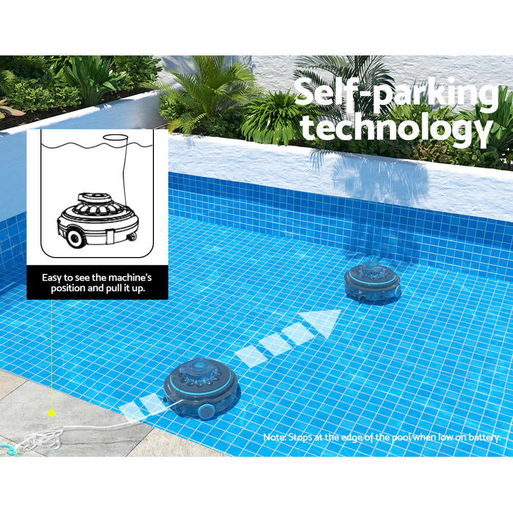 Robotic Pool Cleaner Automatic Vacuum Swimming Robot Filter Cordless ...