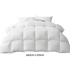 Goose Down Feather Winter Quilt Bedding 800GSM