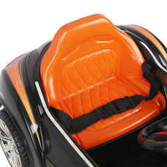 Kids Ride On Bugatti Car  - Black & Orange