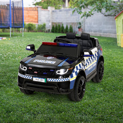 Patrol Police Car Inspired  Electric Powered Kids Ride On Car - Black