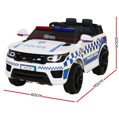 Patrol Police Car Inspired  Electric Powered Kids Ride On Car - White