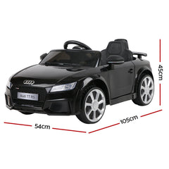 Audi Licensed TT RS Black Kids Ride On Car