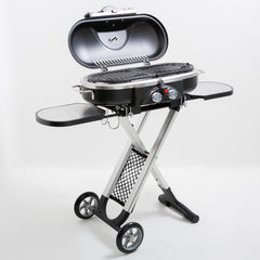 Outdoors BBQ Mate Premium Portable Gas Grill LPG Twin Grill Outdoor Black