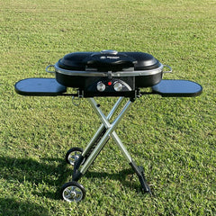Outdoors BBQ Mate Premium Portable Gas Grill LPG Twin Grill Outdoor Black