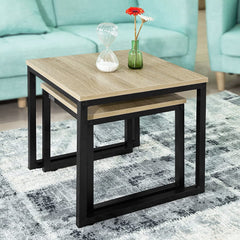 Set of 2 Nesting Modern Coffee Tables