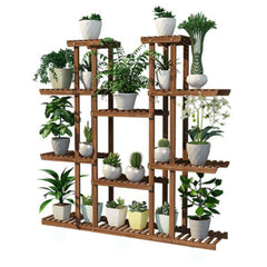 6-Tier Wooden Plant Stand Flower Pot Planter Rack Shelf
