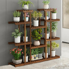 6-Tier Wooden Plant Stand Flower Pot Planter Rack Shelf