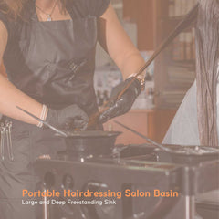 5 Drawer Hairdressing Trolley Black  Hair Salon Beauty Rolling Cart