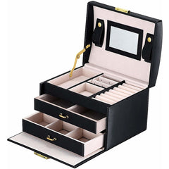 Leather Jewellery Organiser Storage Box