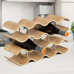 Wooden Wave Wine Rack