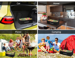 3PCS Camping Canvas Storage Bags Adventure Portable Caravan Organiser