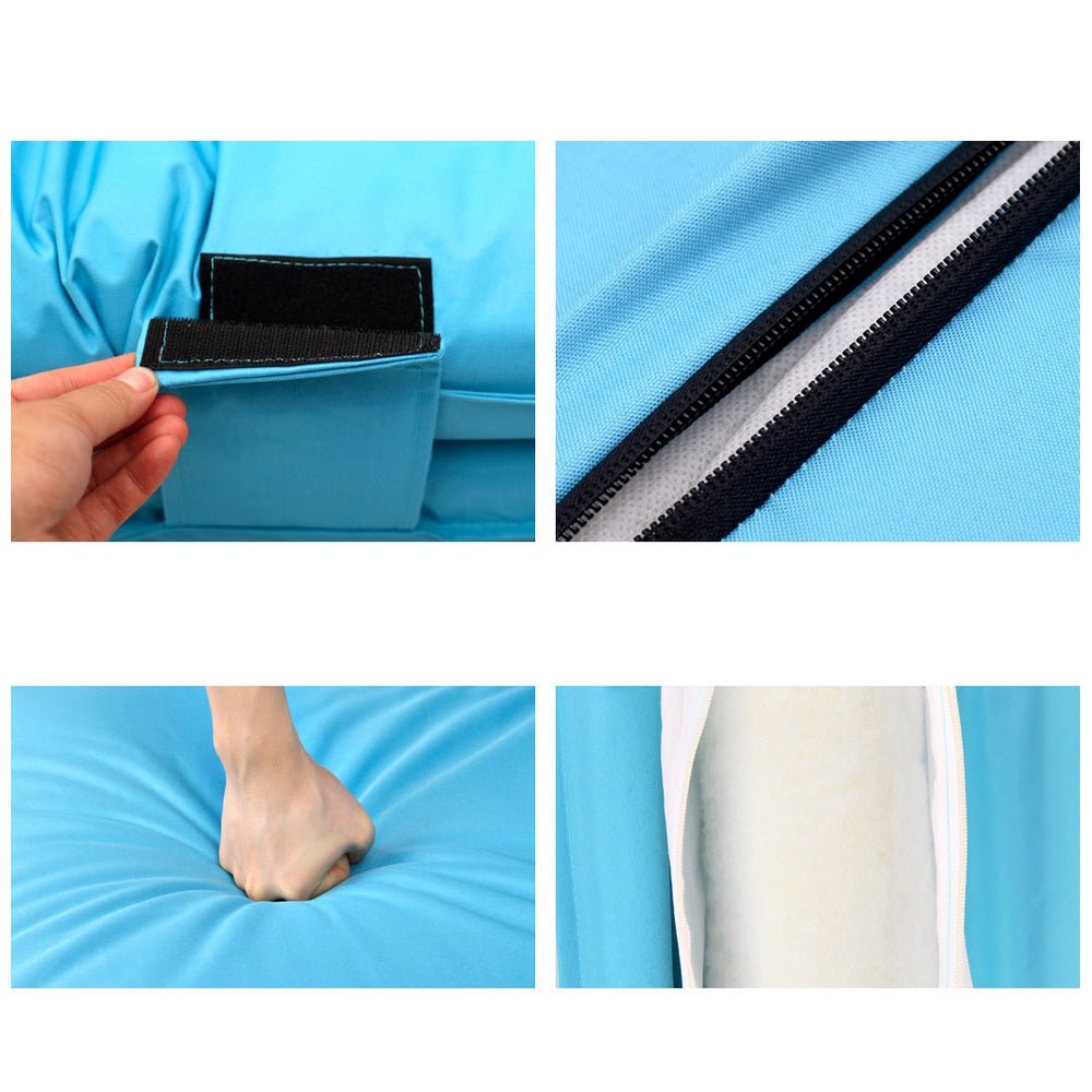 Adjustable Beach Sun Pool Lounger - Blue - Direct On Sale