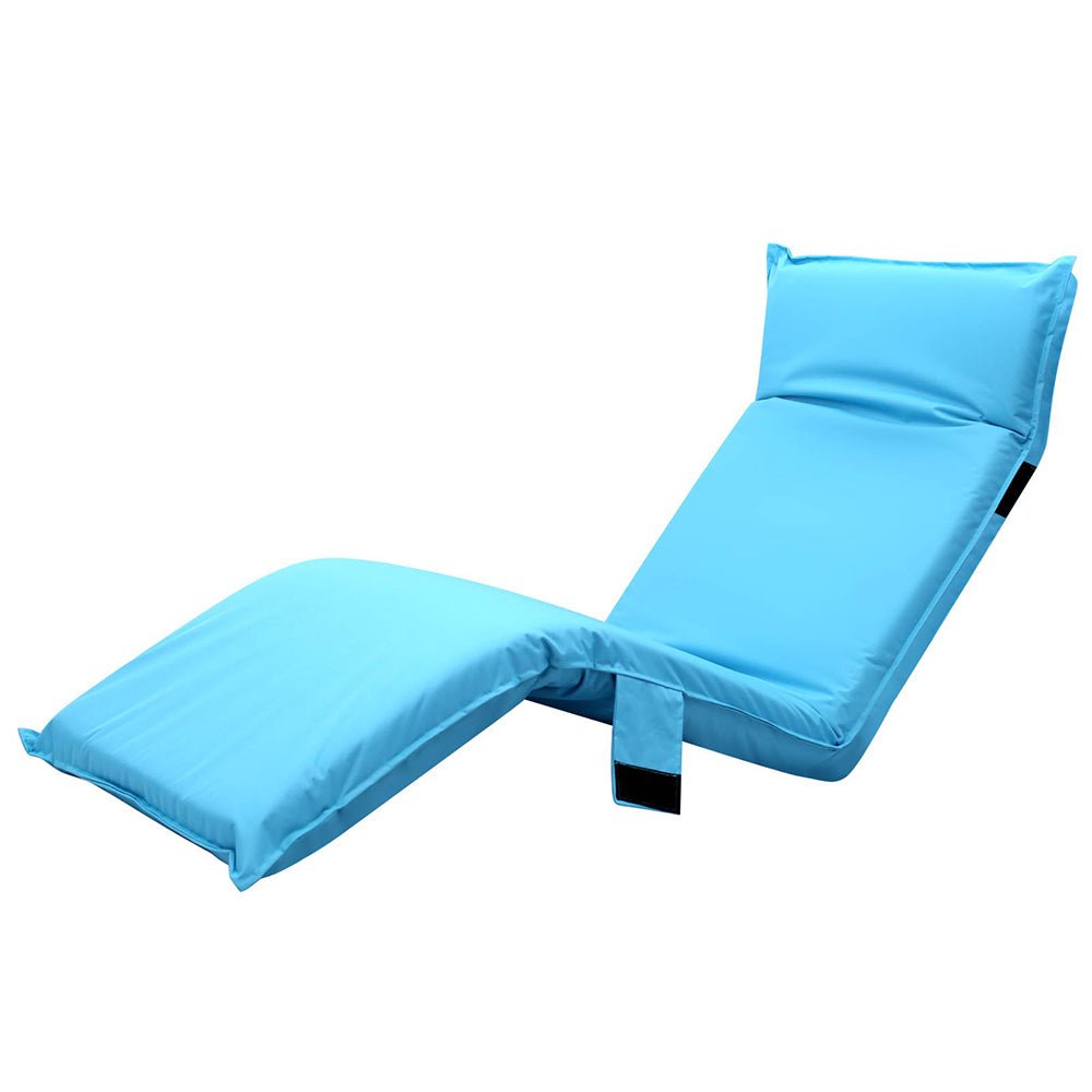 Adjustable Beach Sun Pool Lounger - Blue - Direct On Sale
