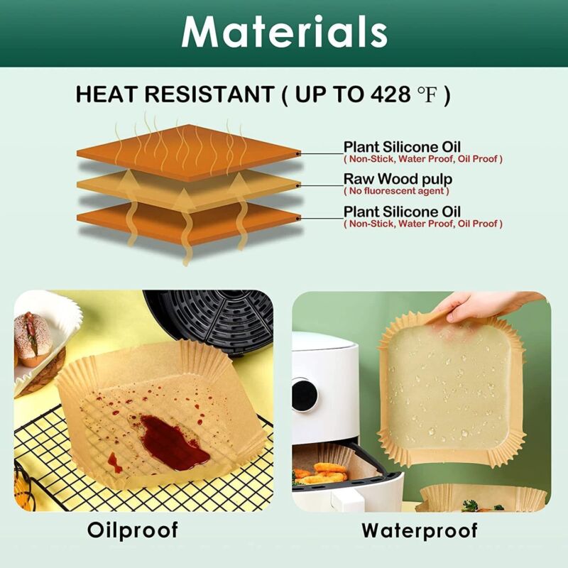 Air Fryer Basket Silicon Liner Non - Stick Reusable - Direct On Sale