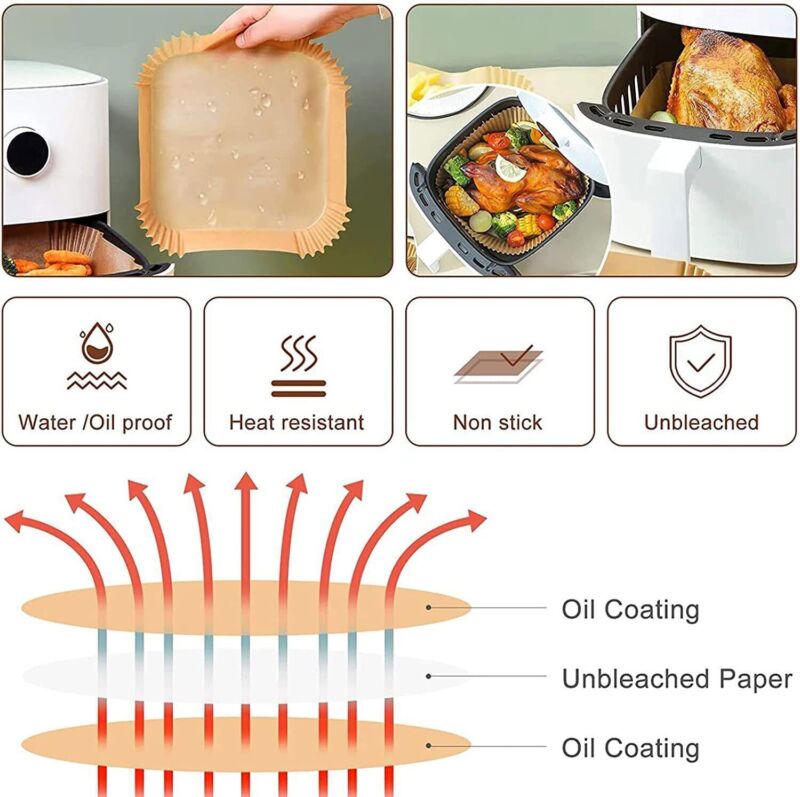 Air Fryer Basket Silicon Liner Non - Stick Reusable - Direct On Sale