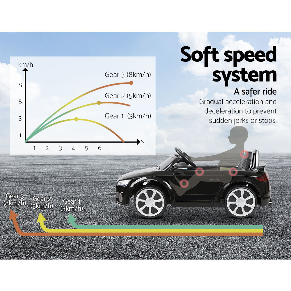 Audi Licensed TT RS Black Kids Ride On Car - Direct On Sale