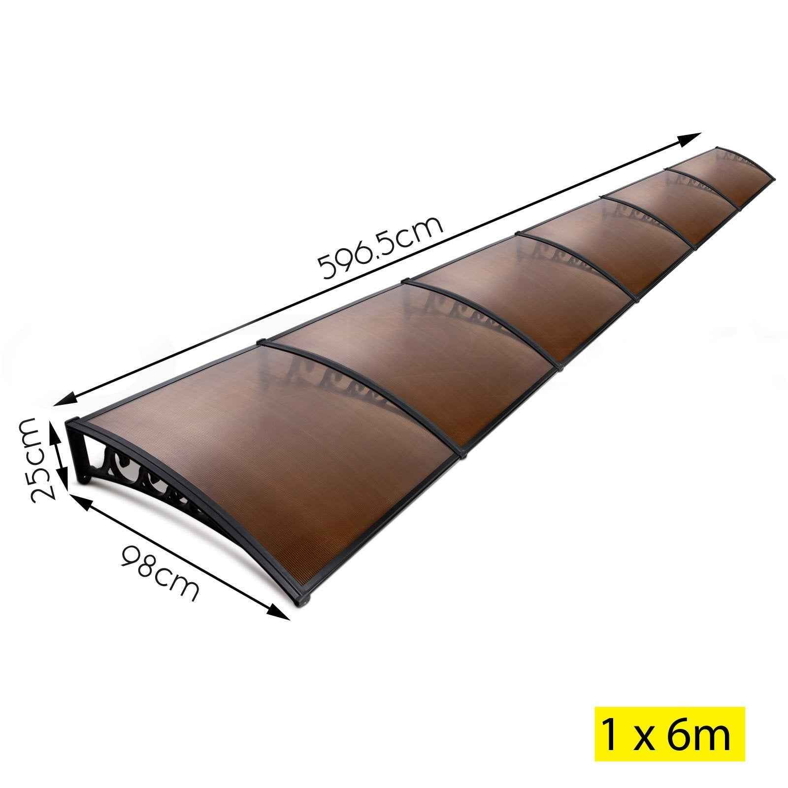 Door and window awning installation diagram