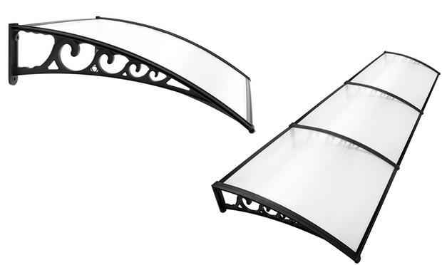 DIY awning mounted as a balcony cover