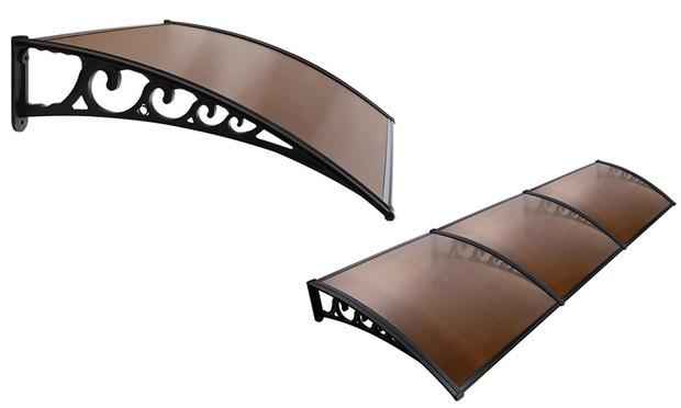 Door awning bracket and aluminium bar fitting