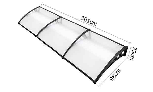 DIY polycarbonate awning over a back door