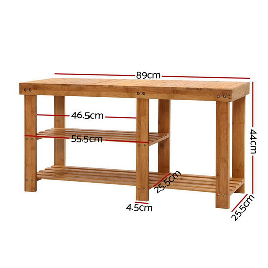Bamboo Shoe Rack Bench - Direct On Sale
