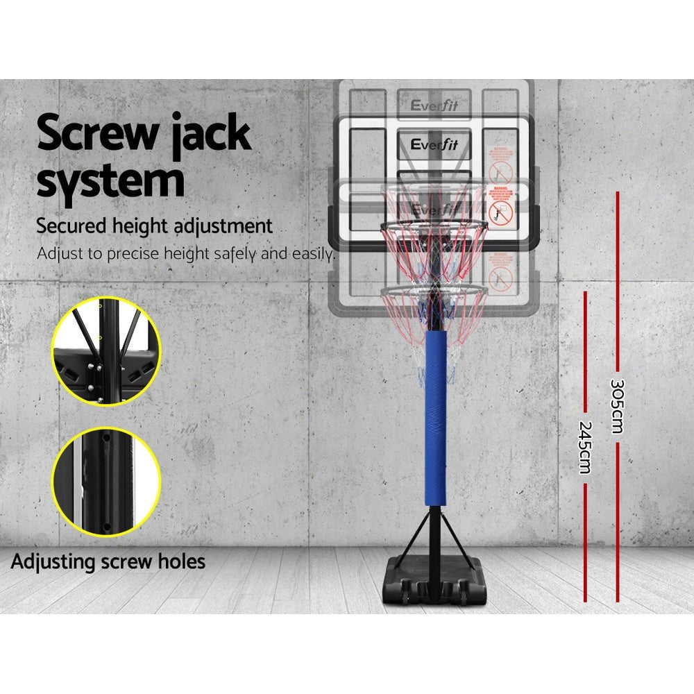 Basketball Hoop Height Adjustable Kid Adult Stand System - Direct On Sale
