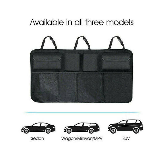 Car Seat Back Organiser Hanging Pouch Bag SUV Hatchback Trunk Boot Storage Bags - Direct On Sale