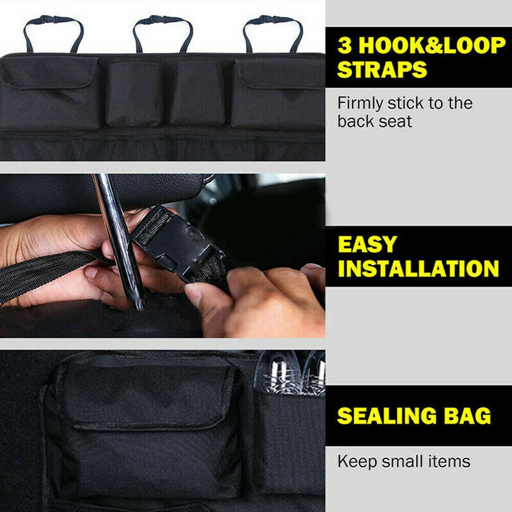 Car Seat Back Organiser Hanging Pouch Bag SUV Hatchback Trunk Boot Storage Bags - Direct On Sale
