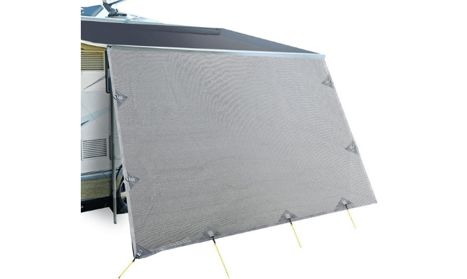 Caravan Camping Privacy Screens 1.95m Roll Out Awning End Wall Side Travel Sun Shade - Direct On Sale