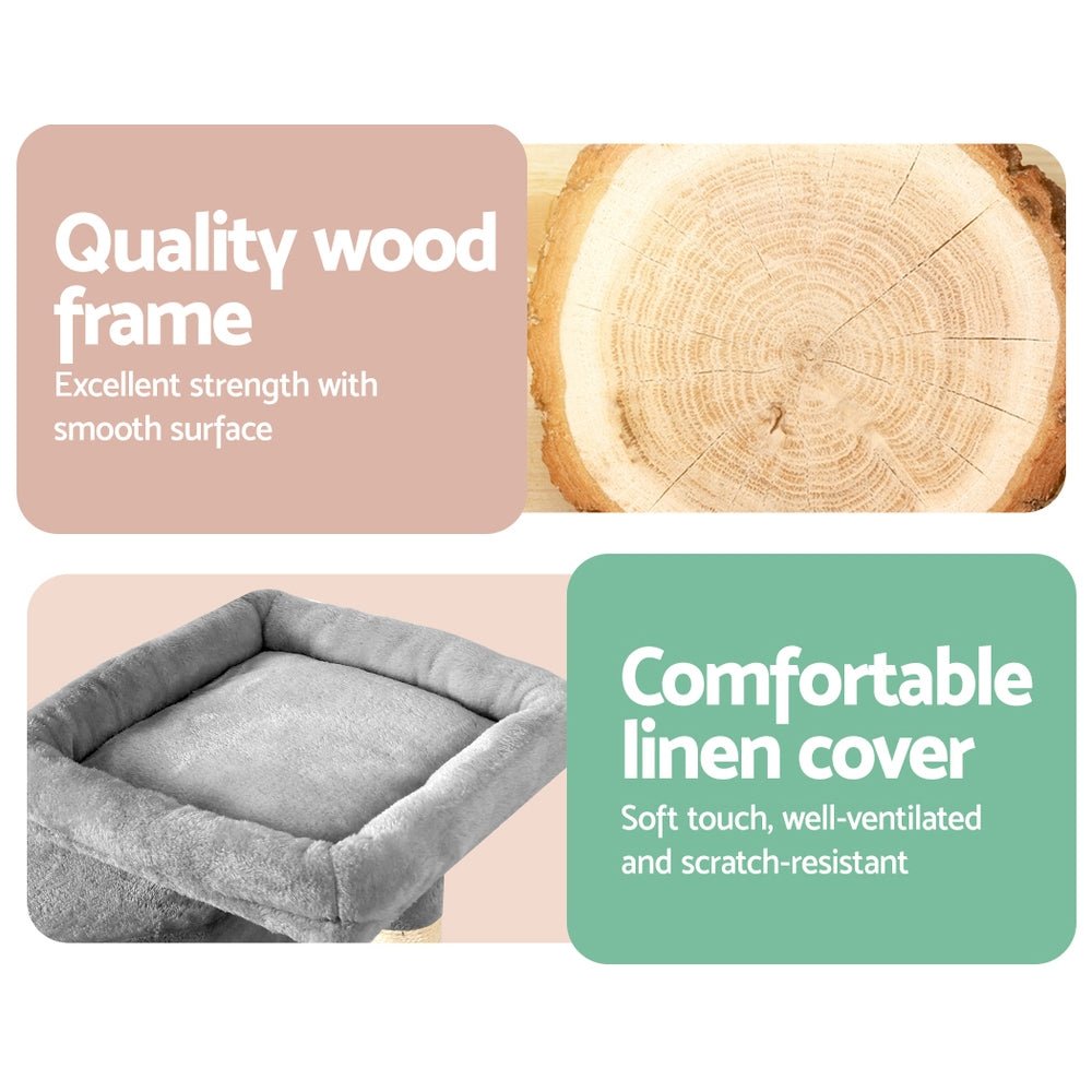 Cat Tree Tower Scratching Post Scratcher Wood Condo House Bed Tree - Direct On Sale