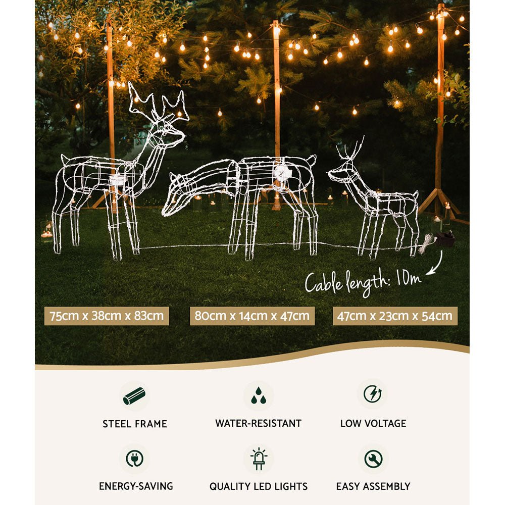 Christmas Motif Lights LED Rope Reindeer Waterproof Outdoor - Direct On Sale