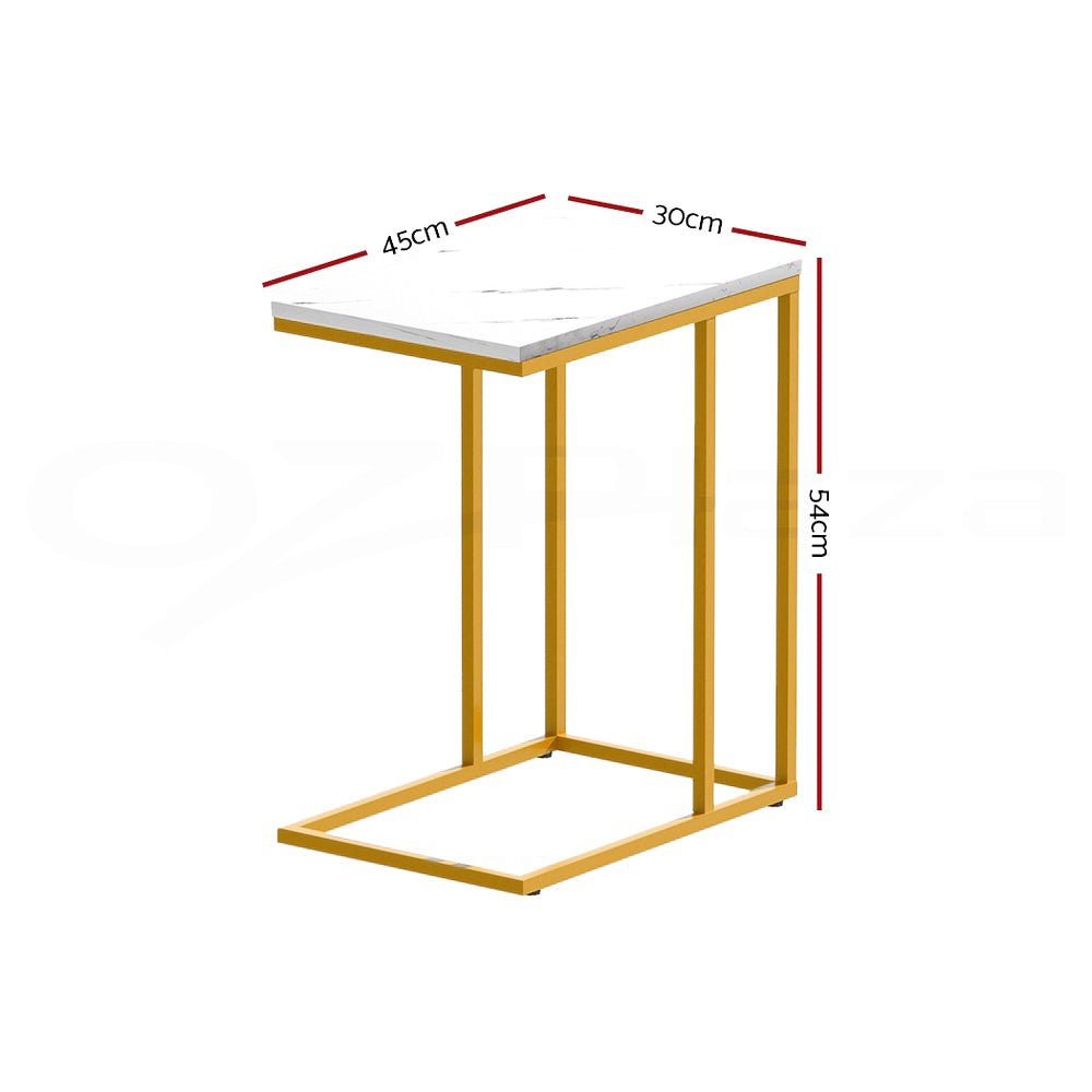 Coffee Table Side Table Laptop Desk Bedside Sofa Wooden Table Marbel - Direct On Sale
