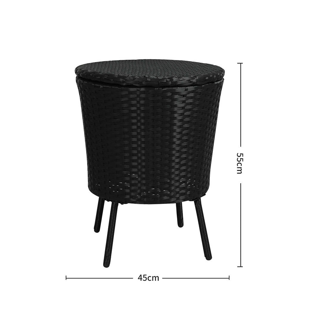 Cooler Ice Bucket Table Bar Outdoor Rattan Furniture Patio Pool Storage - Direct On Sale